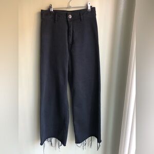 Zara The Marine Straight Black Jeans High Rise Wide Leg Size: US 8 EUR 40